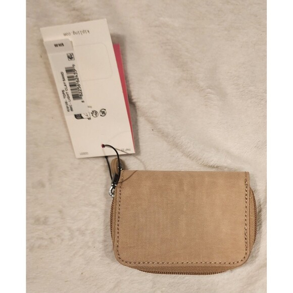 Kipling Nylon Wallet Tops Style Compact Organizer Clay Sand Small 3x4 Inch - Picture 3 of 7